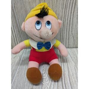 Pinocchio Plush Vintage Walt Disney Classic Stuffed Doll Toy 8" Wooden Puppet